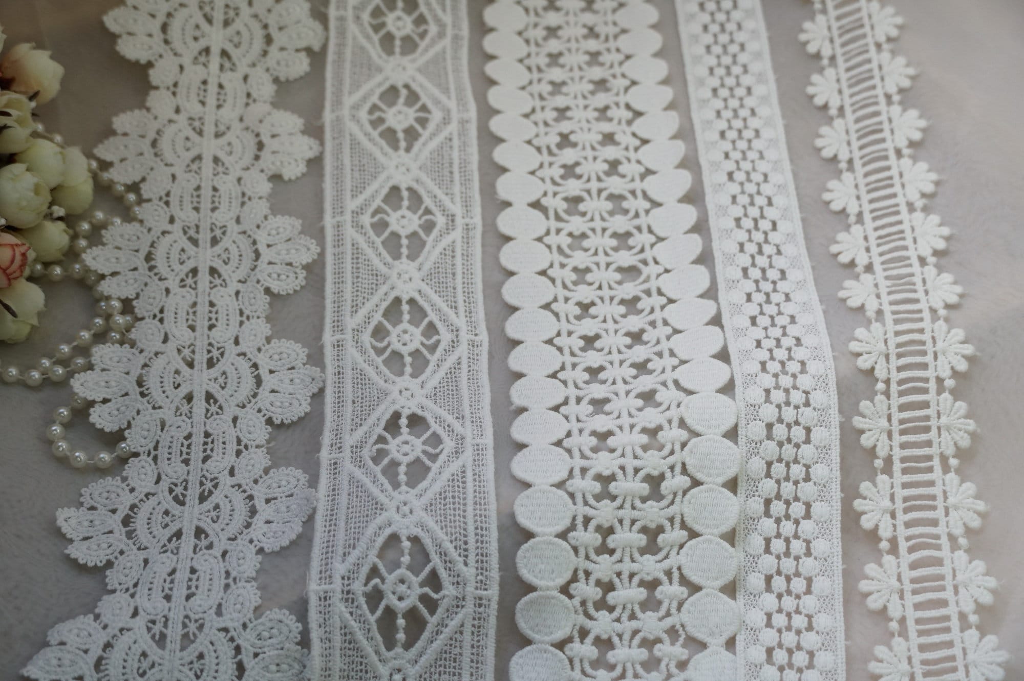 Lace Trimmings Cotton Trim off White 5 Types Etsy