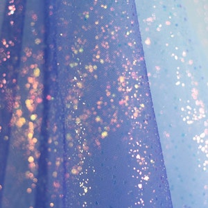 Sparkling Glitter Tulle Fabric, Ombre Blue Fabric, Party Gown, Evening ...