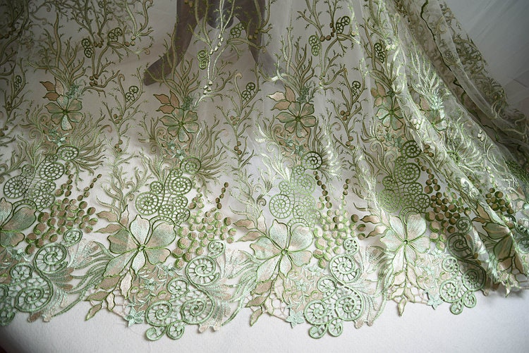 Green Lace Fabric -  Canada