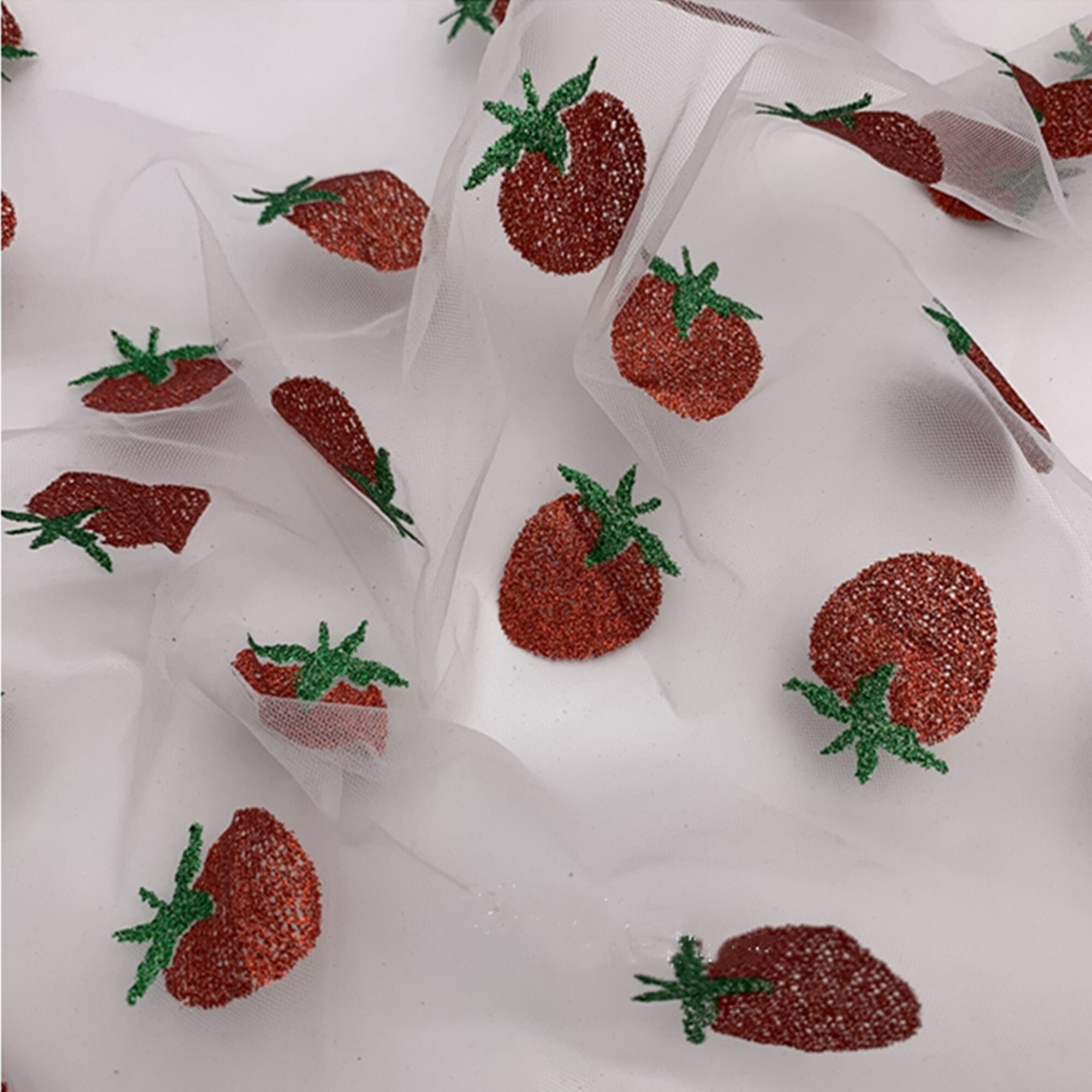 strawberry sequin tulle