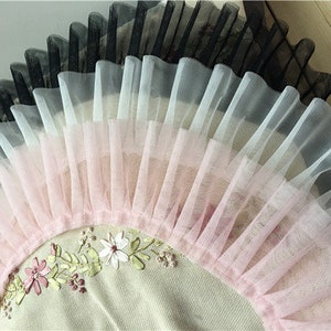 Adorno de encaje con volantes de alta calidad, elegante adorno de malla con volantes para vestidos de novia, mangas de vestidos, mangas de faldas y decoración para batas de dama de honor.