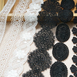 2 Yards venice lace trim crochet hollowed lace trim for bridal sashes, lace choker, neckline, dress edges