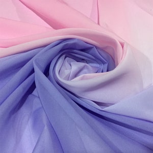 Ombre Chiffon Fabric, Soft Fabric, Gradient Chiffon Fabric for Dress DIY, Party Gown, Maxi Dress