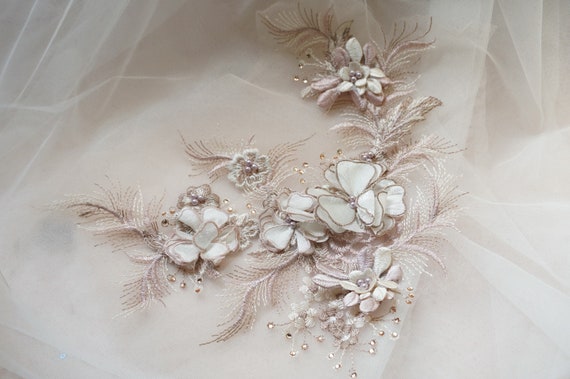 champagne wedding dress accessories Champagne Illusion 3/4 Sleeve Lace Wedding Dress Champagne