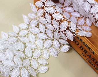 Nastro di pizzo bianco largo 32mm per abo da sposa cuco fatto a mano mestiere fai da te decorazione di cuco tessuto di pizzo floreale pizzo trim 2021  15