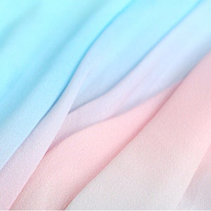 Soft Ombre Chiffon Fabric, Gradient Color Chiffon Fabric for Prom Gown ...