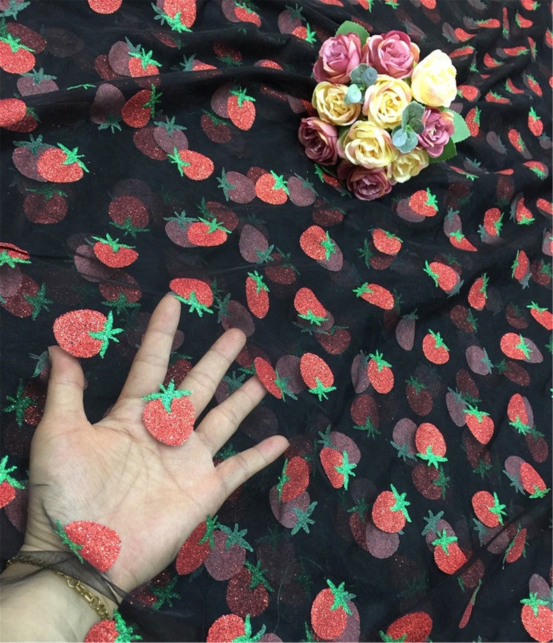 strawberry sequin tulle