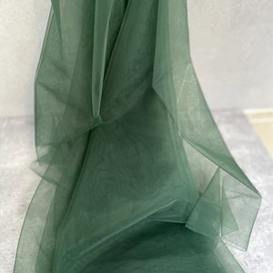 Green Tulle Fabric, 59 Wide Soft Tulle Lace Fabric for Skirts, Tutu ...