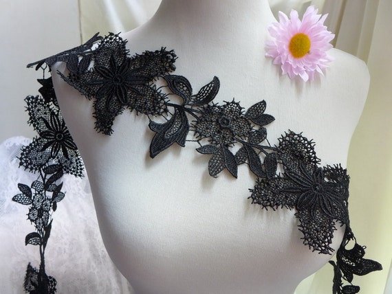 chinese dress ladies NARELLE / Black Wedding Dress with Boat Neckline Lace Top