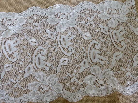 Wide stretch lace trim by the yard deals