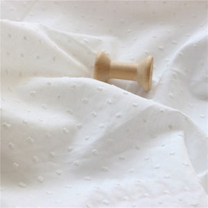 Tela de lunares suizos, tela de algodón con lunares lisos, tela de jacquard de lunares 100 % algodón, tela para vestidos, tela para ropa, 57&quot; de ancho cortada a medida