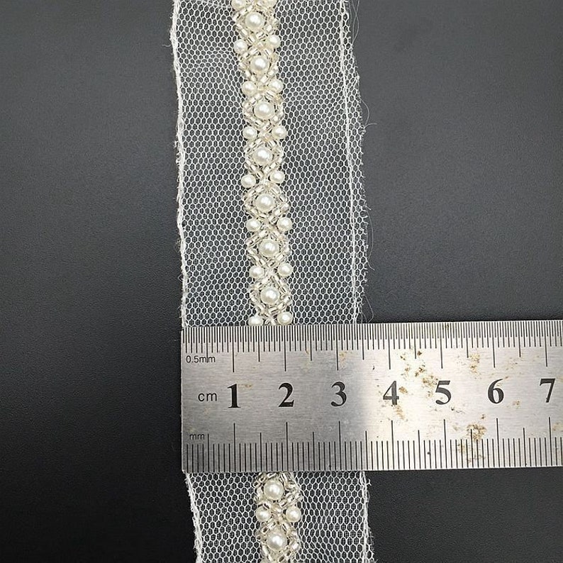 Hairband Trim Skirt Edge Wedding Dress Trim Gowns Bottoming Bridal Lace Trim Elegant Sashes Beaded Trim Deluxe Beaded Lace Trim