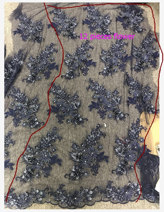 Nastro Pizzo Floreale Chiffon 5.1cm - 4.5m Per Cucito, Matrimoni, Decorazioni - Foto 4