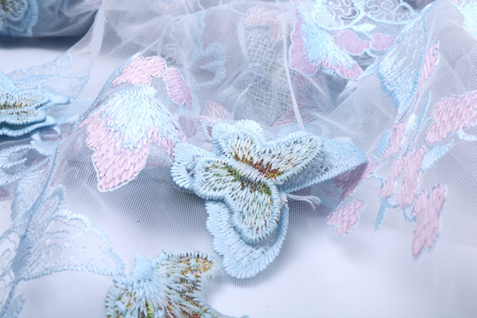 3D butterfly lace fabric embroidered butterfly lace fabric Etsy