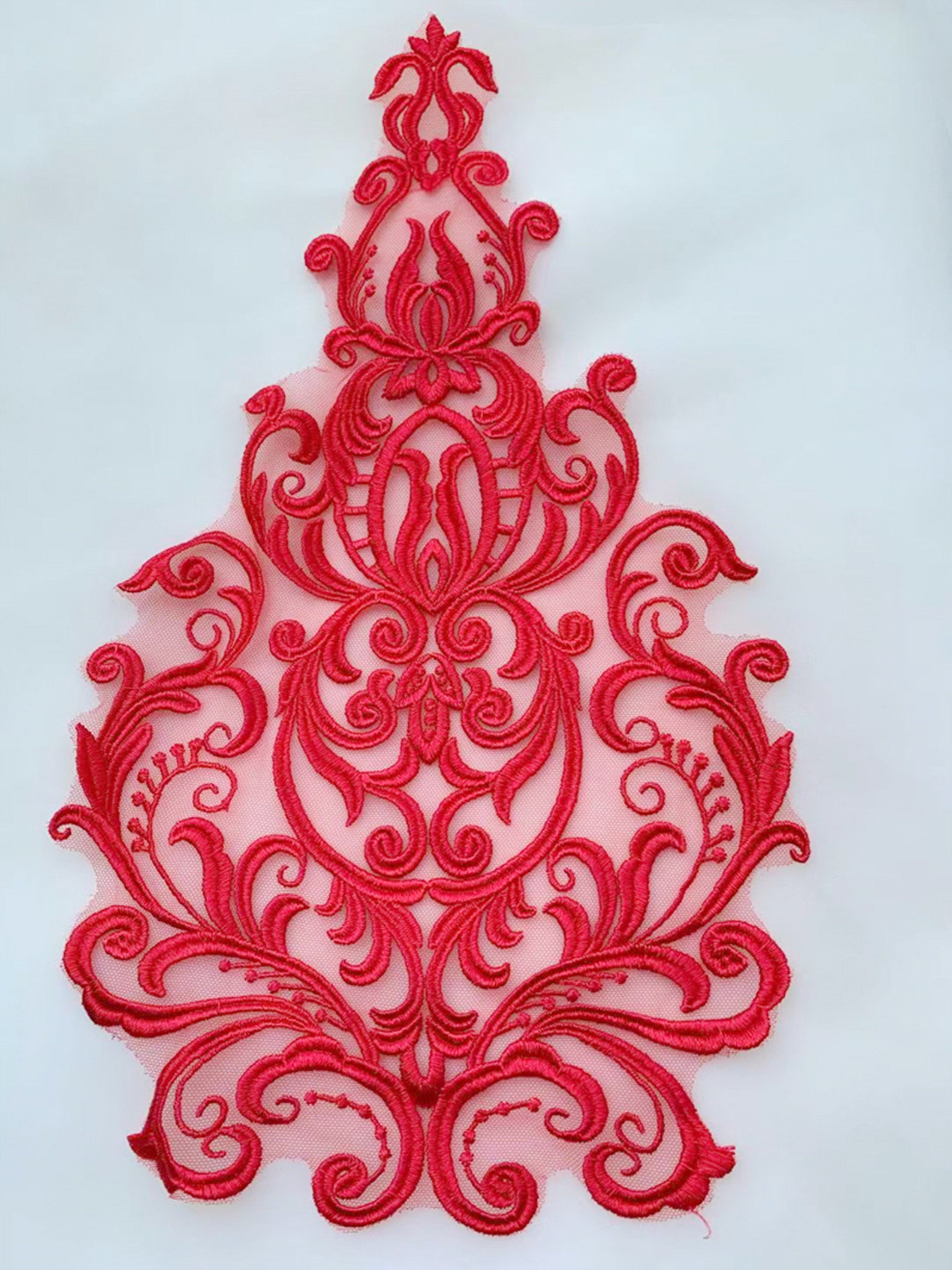 Black Lace Applique Floral Embroidery Lace Applique for Etsy