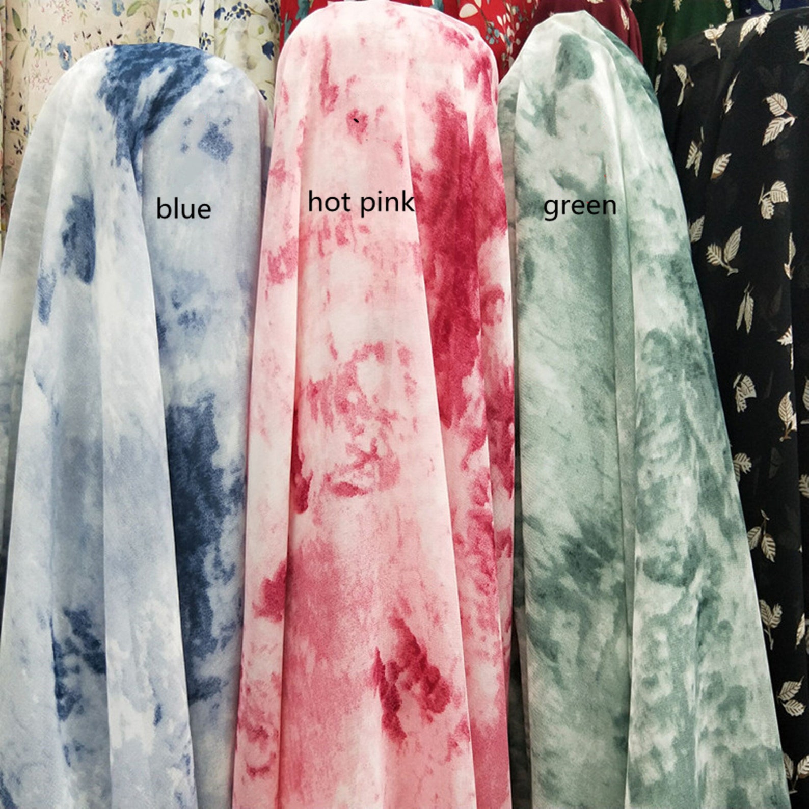 Tie Dyed Chiffon Fabric with Gradient Color Beautiful Ombre Etsy