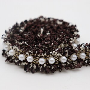 Colorful Beaded Lace Trim, Beaded Ribbon, Pearls Ribbon, Beaded Ribbon ...