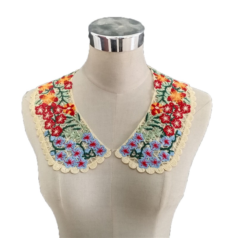 Customized Vintage Lace Collar Floral Dress main image 1