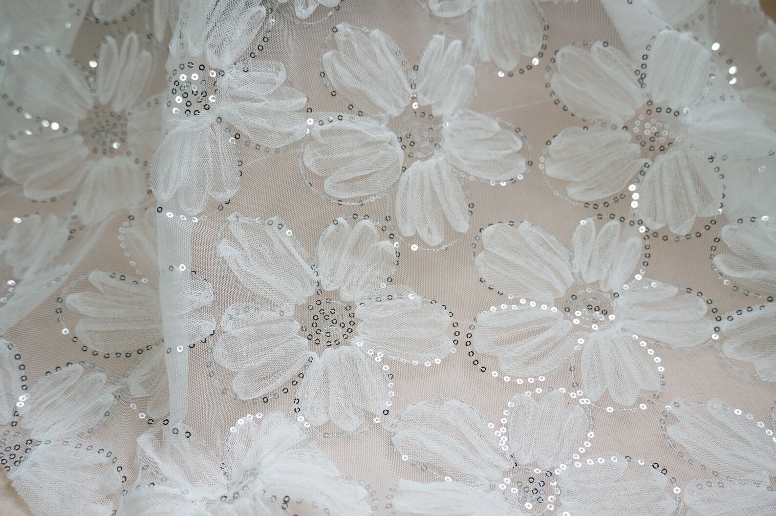 Lavender French Plain Lace FLP-002/17 Fabric