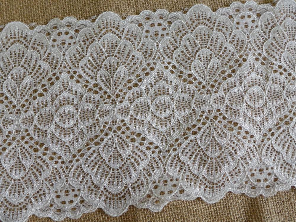 Sale off White Lace Embroidery Stretch Lace Fabric Trims | Etsy