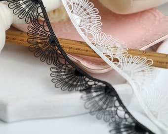 Delicate Hollowed Lace Trim, Scalloped Narrow Lace Trim, Boho Dress Trim, Venice Lace Trim, Bridal Lace Trim, Dress Lace, Neckline Lace