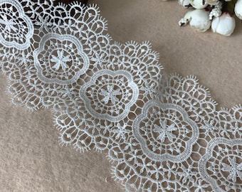 Glamorous Lace Trim For White Bridal, Garments, Jewelry, Costume Design, Chantilly Eyelash Hollowed Out Lace Fabrics New Design 2017