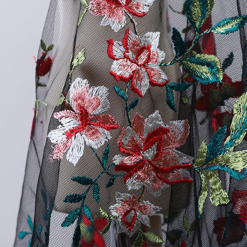gown flower material styles