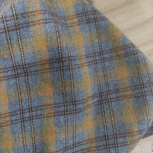Vintage Style Plaid Poly-cotton Soft Fabric for Blouse, Shirts, Dress, Doll, Cosplay, Tablecloth, Hair Crafts,  Curtains, Clothing Sewing