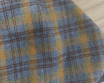 Vintage Style Soft Brushed Plaid Fabric for Blouse, Shirts, Dress, Doll, Cosplay, Tablecloth, Hair Crafts,  Curtains, Clothing Sewing