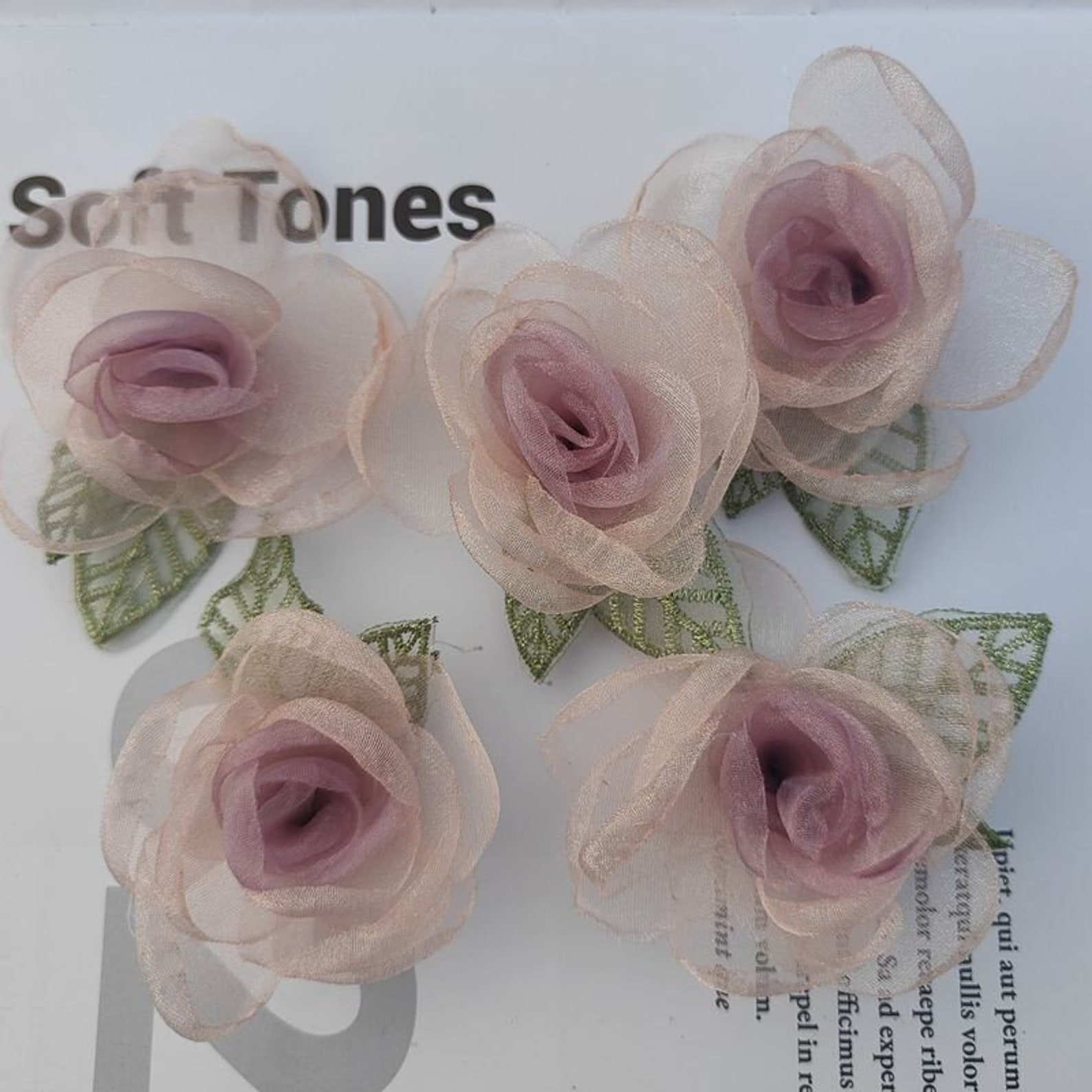 Beautiful Romantic Roses Flower Tulle Applique, Lace Flower Decoration ...