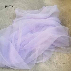 Purple Tulle Fabric, Soft Tulle Lace Fabric for Skirts, Tutu Dress, Veils, Gowns, Weddings, Party Decoration 59&quot; Width Sold By Yard