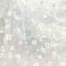 Daisy Lace Fabric, Daisy Print Tulle Mesh Lace Fabric, Daisy Floral Lace Fabric for Doll dress, Tutu Dress, Backdrop, Decoration 