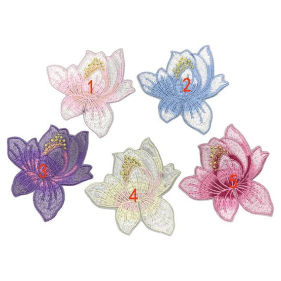 8 Toppe Ricamate A Forma Di Rosa Blu - Termoadesive O Da Cucire, 12x10 Cm, Per Abbigliamento E Accessori