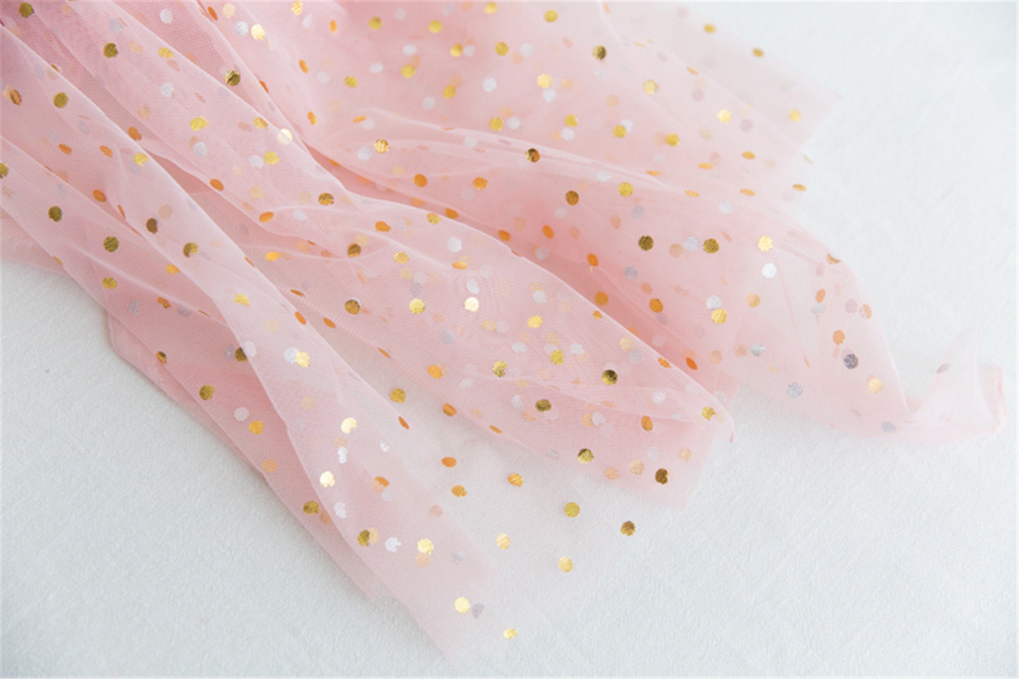 Polka Dot Fabric Polka Dot Tulle Mesh Lace Fabric Gedrukte | Etsy