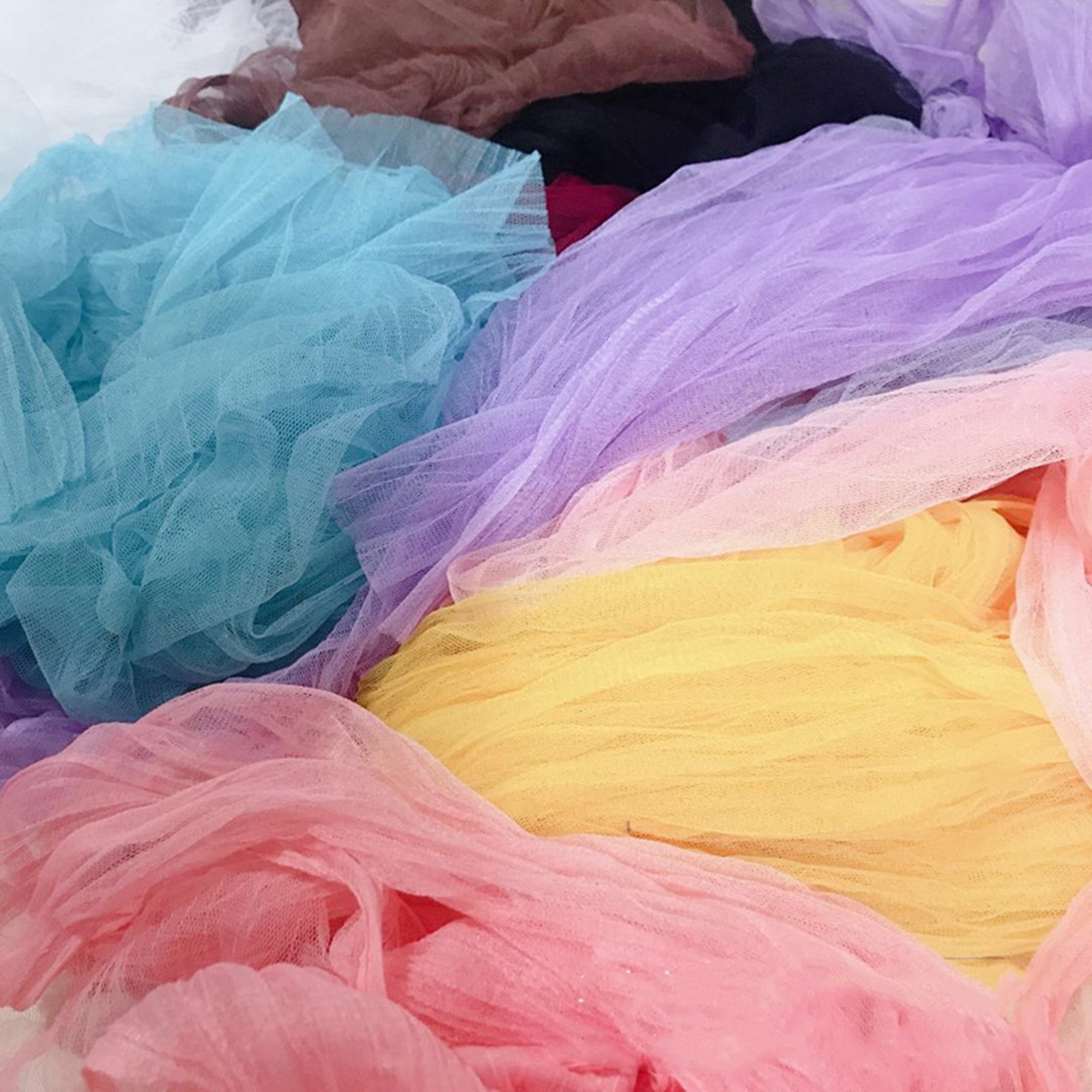 Soft Tulle Fabric Irregular Pleated Fabric Pleated Tulle | Etsy