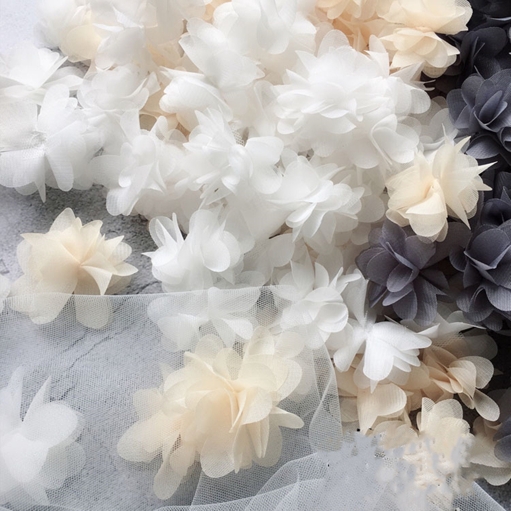 3d flowers applique, 3d floral patch, 3d flowers, flowers applique patch for Headpiece, decoration, wedding dress, costume