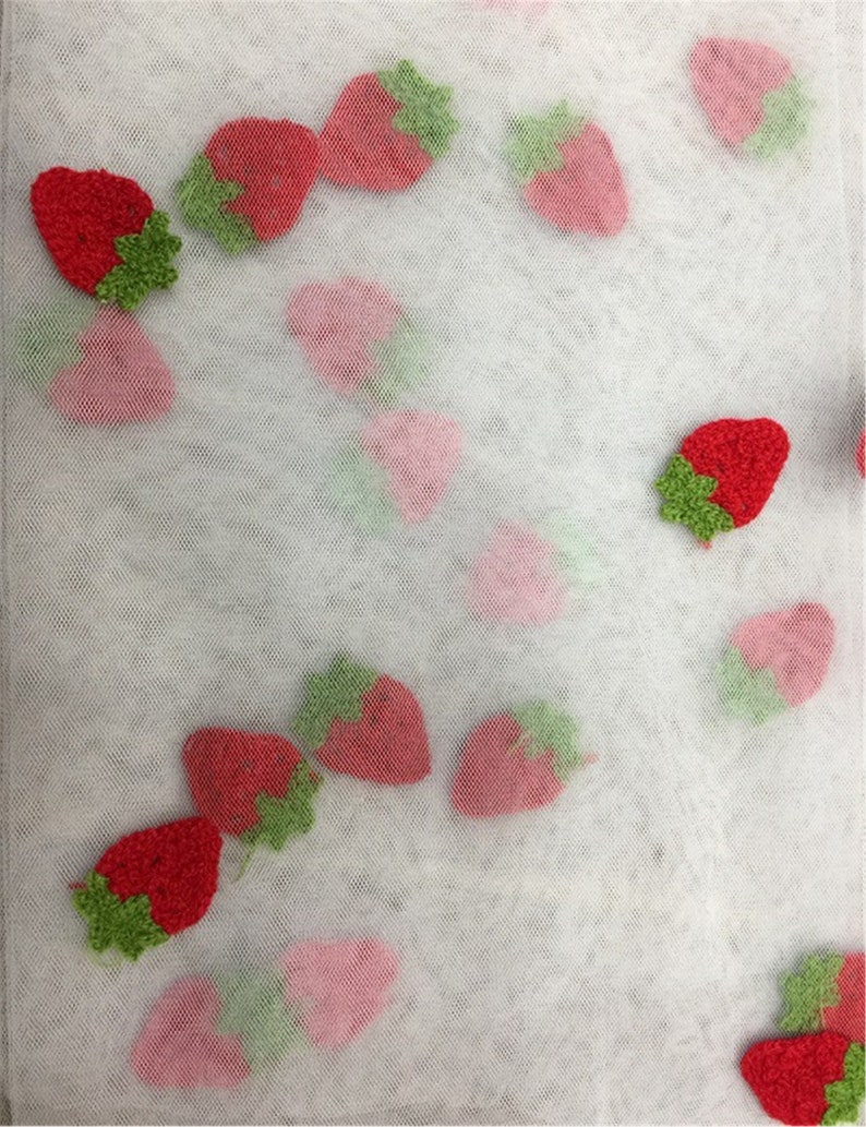strawberry print tulle