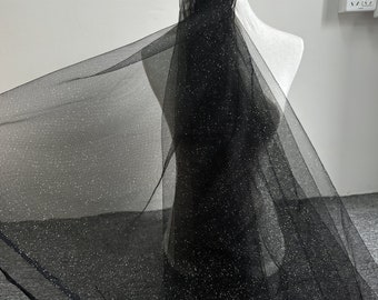 Black Tulle Fabric, Shimmering Gold Glitter Tulle for Party Dress, Black  Tulle Dress, Costume Design, Sewing Crafts, DIY Garments Fabric - Etsy