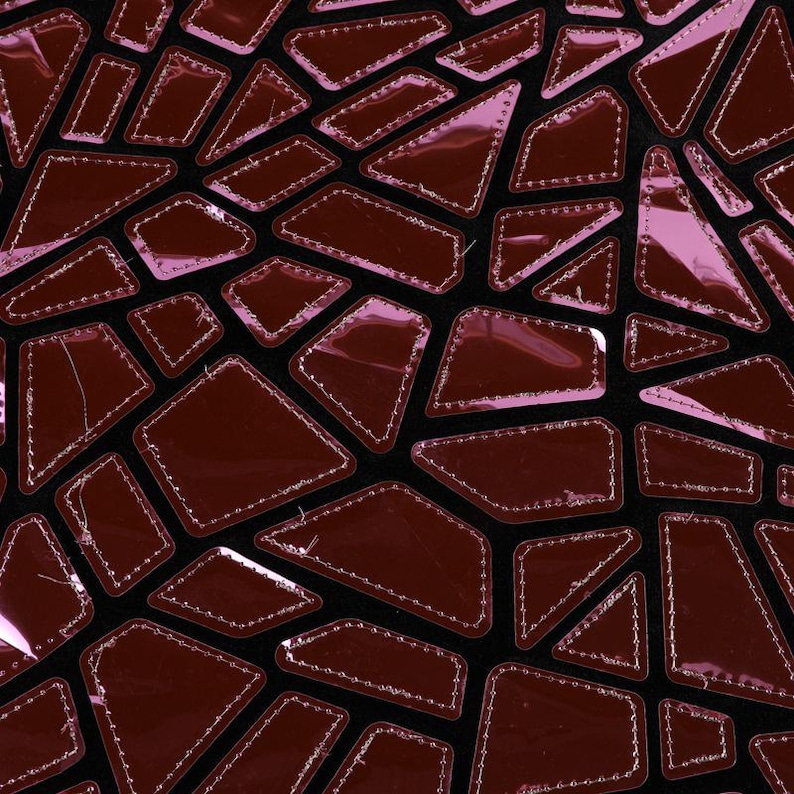 1 Yard Spiegel Silber Pailletten-Stoff, unregelmäßiger geometrischer Metallic-Stoff, Samt-Stoff, Modekleid-Stoff, Abschlussball-Partykleid-Stoff #5