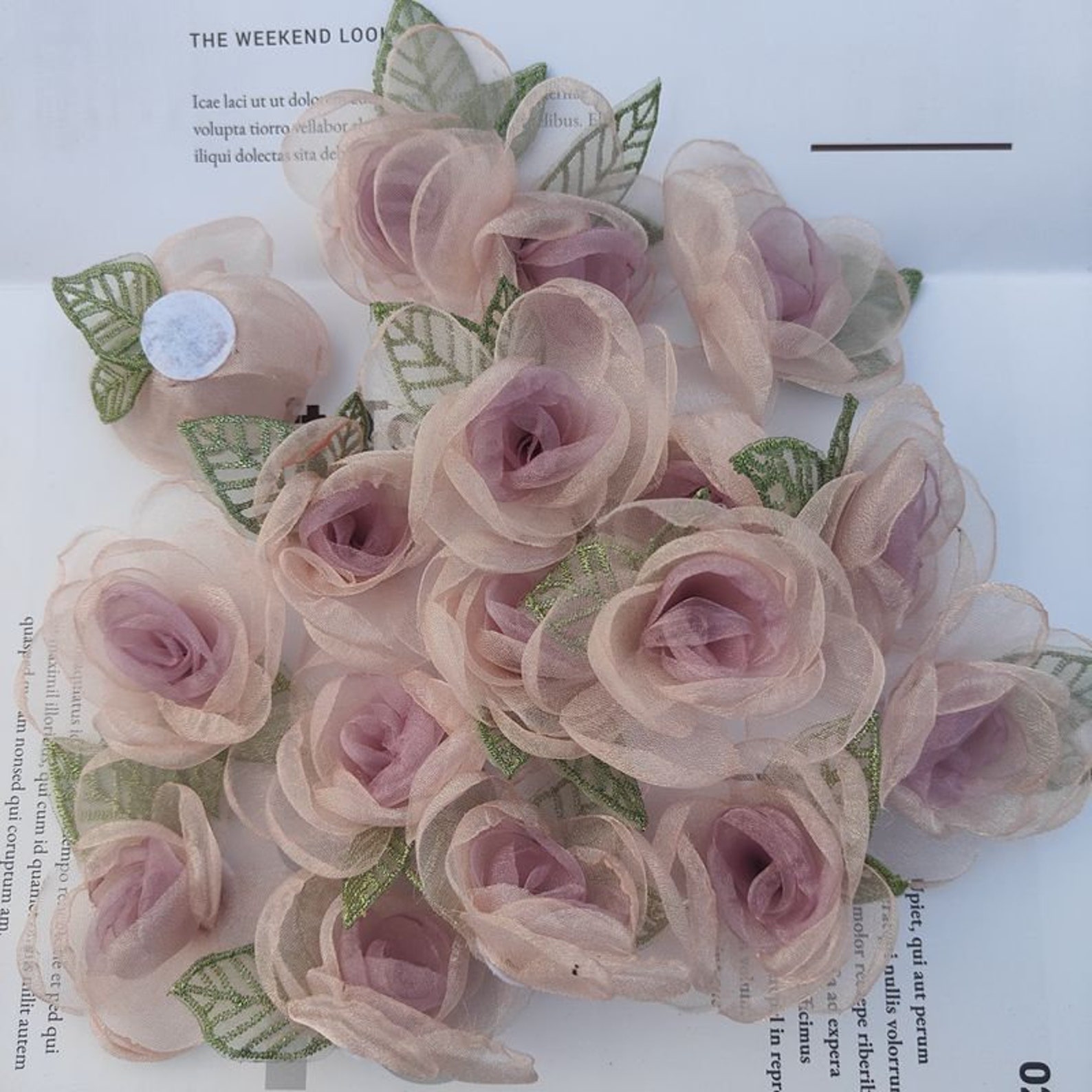 Beautiful Romantic Roses Flower Tulle Applique, Lace Flower Decoration ...