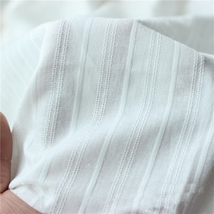 Off white Cotton Fabric, Embroidery Cotton Jacquard Fabric for Bobo Dress, Outfits, Baby Dress, Garment