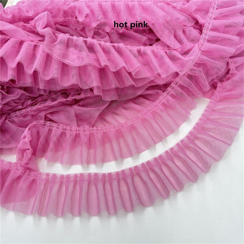 Country Ruffle Trim High Quality Ruffle Lace Trim, Graceful Ruffle Mesh Trim for Wedding ...
