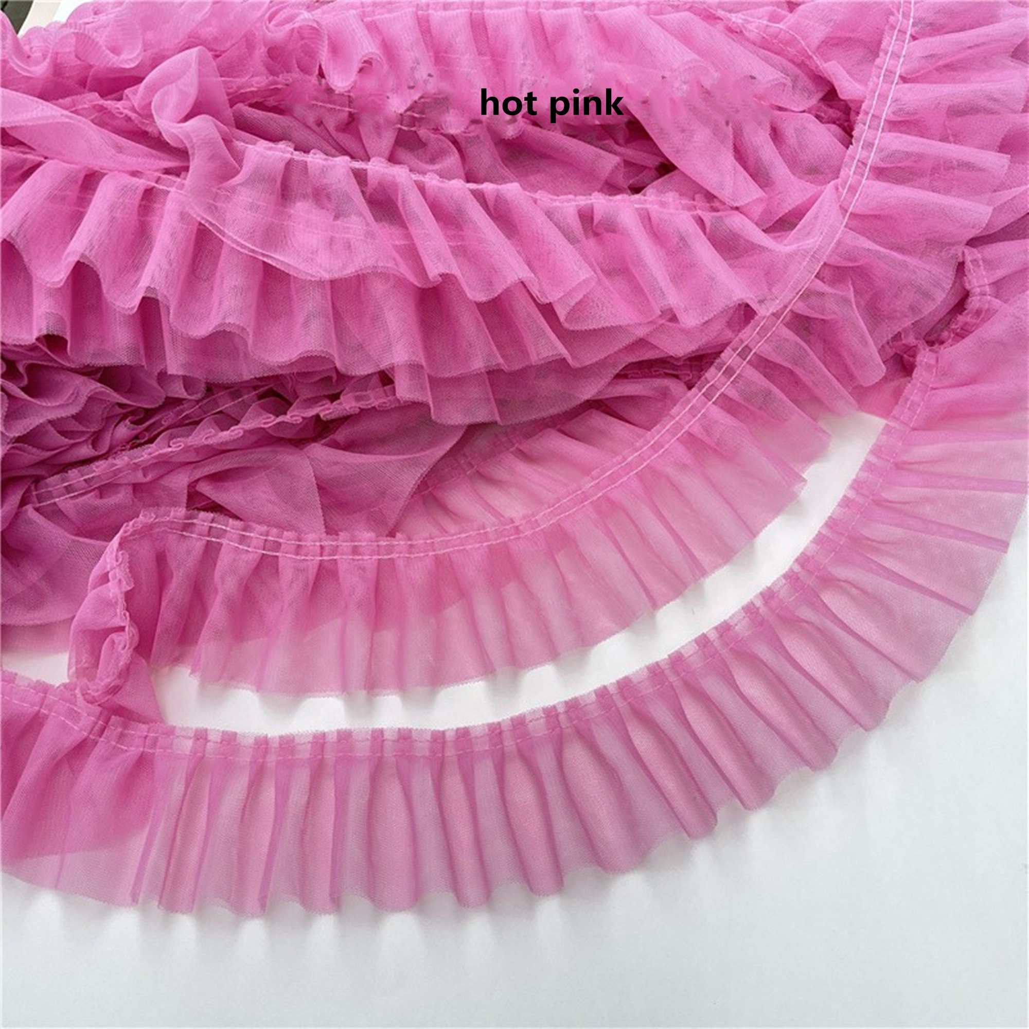 High Quality Ruffle Lace Trim, Graceful Ruffle Mesh Trim for Wedding ...