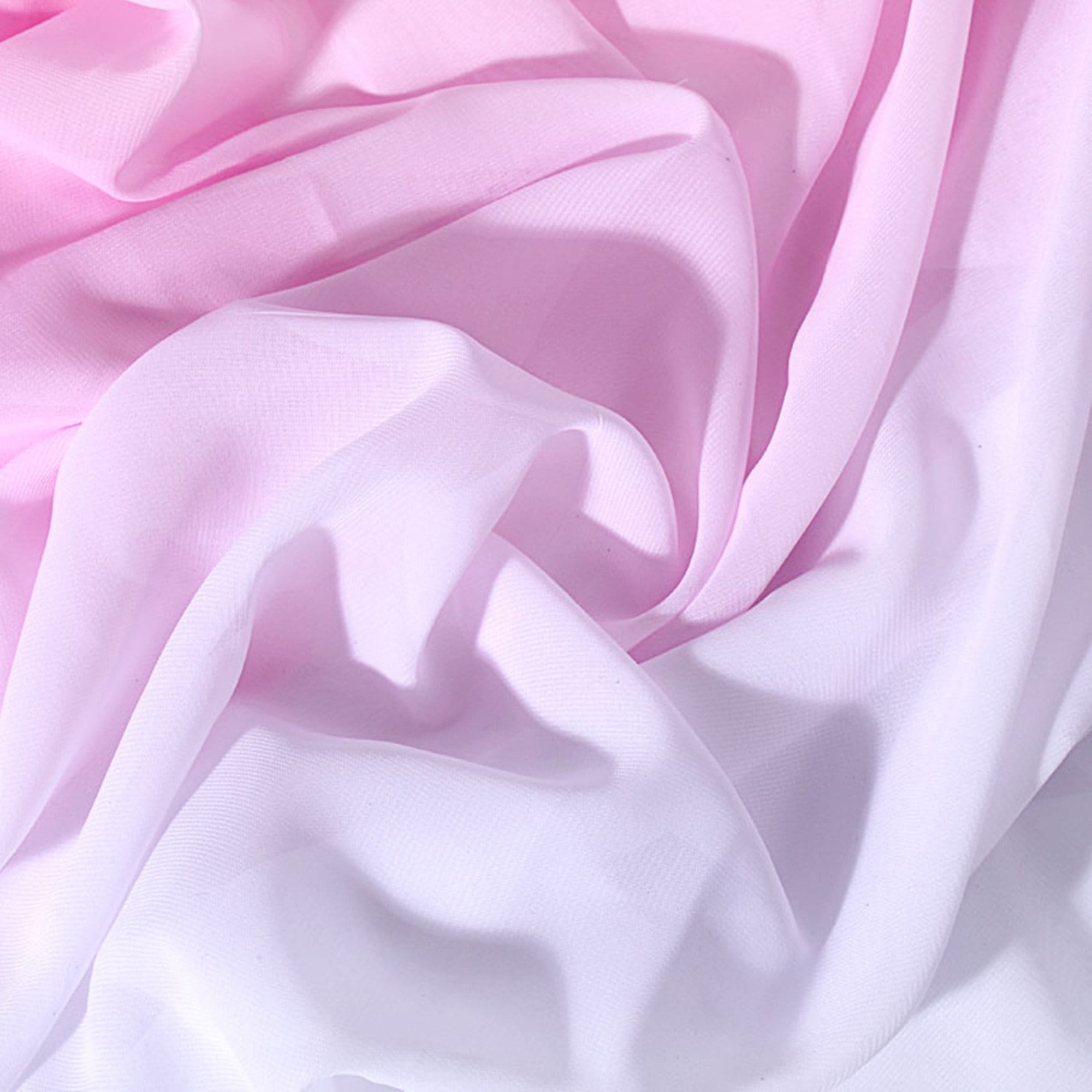 Ombre chiffon stof, zachte chiffon kant stof, ombre roze chiffon stof voor podiumjurk, galajurk, feestjurk, haute couture