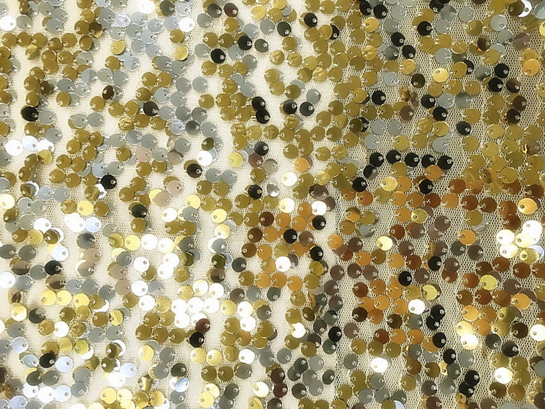 Star Prom Dress Evening Dress Fabric Party Dress Fabric Gold Black Sequins Tulle Fabric Lace Fabric