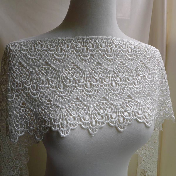 vintage style venise lace trim crochet lace ivory color wedding gown lace one yard