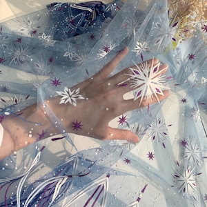 Ombre Tüll Stoff, Farbverlauf Tüll Stoff, Schneeflocke Spitze Stoff für Blumenmädchen Kleid, Geburtstagskleid, Abschlussballkleid, Wohnkultur