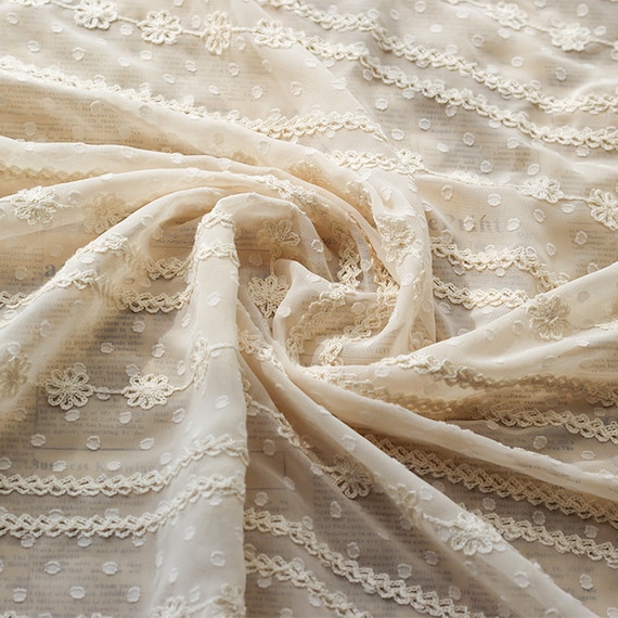 White Chiffon Fabric - Bridal Fabric by the Yard