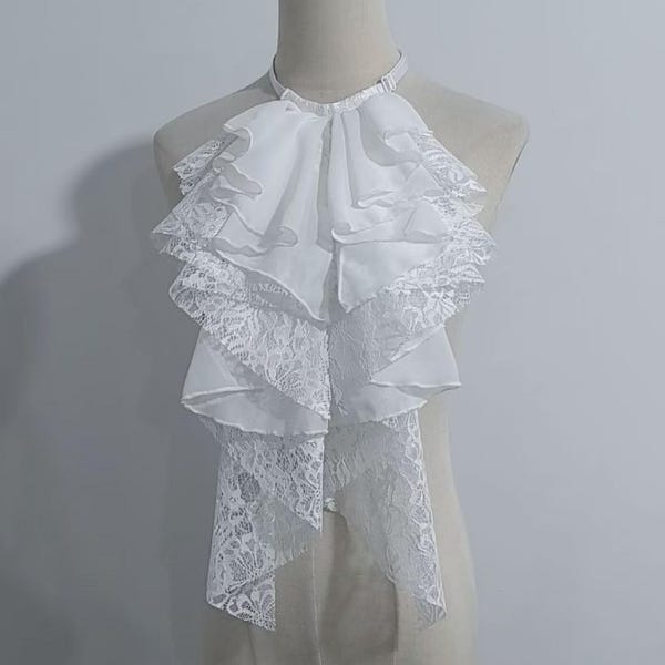 Retro Style Detachable Lace Collar Applique for Stage Costumes, Dance Dress, Party Gown, Outfits, Fashion Design, Cosplay, Garments Sewing
