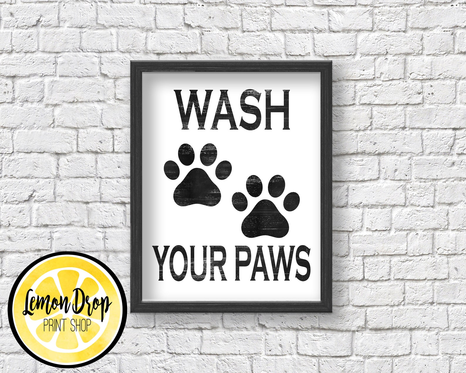 Wash Your Paws Bathroom Wall Decor Funny Bathroom Signs Etsy
